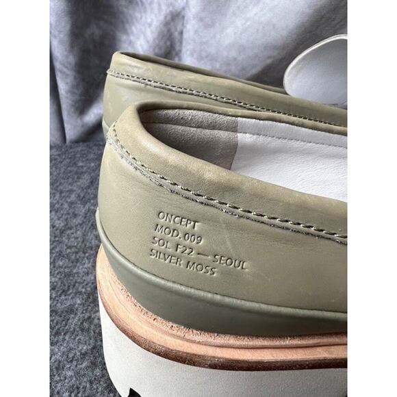 Oncept Seoul Platform Loafers Silver Moss Gray Size 6.5 - Picture 5 of 10